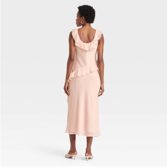 Target Elegant Pink Ruffle Dress - Picture 3 of 3
